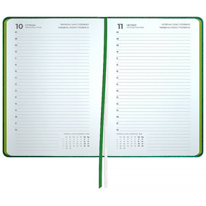Ежедневник 2026 Axent Partner Soft Muse 8827-26-2-A, 145*210, зелёный