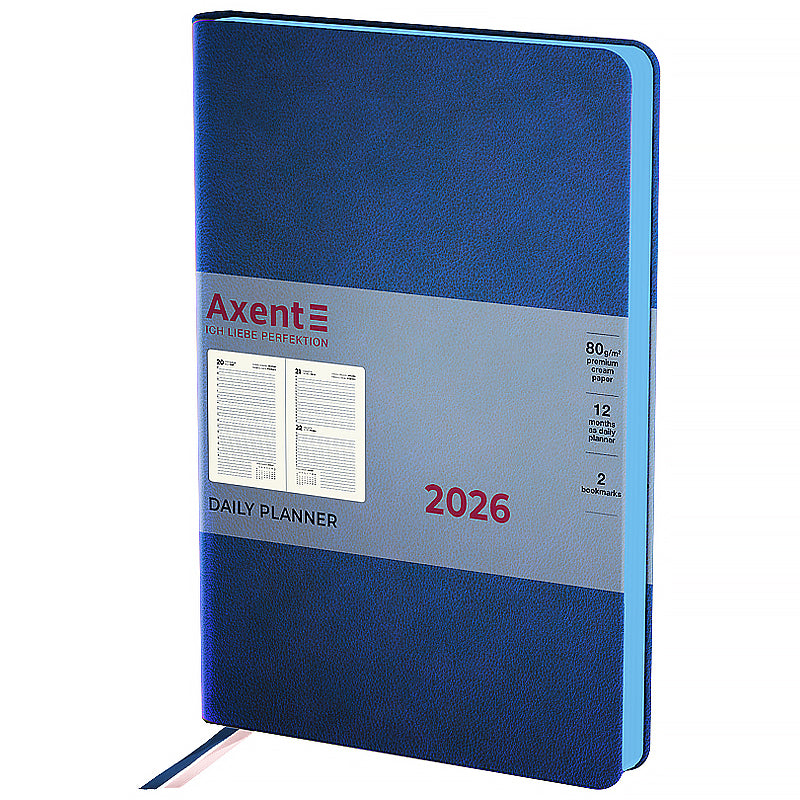 Ежедневник 2026 Axent Partner Soft Muse 8827-26-3-A, 145*210, синий