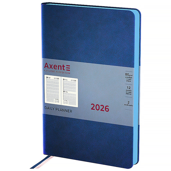 Ежедневник 2026 Axent Partner Soft Muse 8827-26-3-A, 145*210, синий