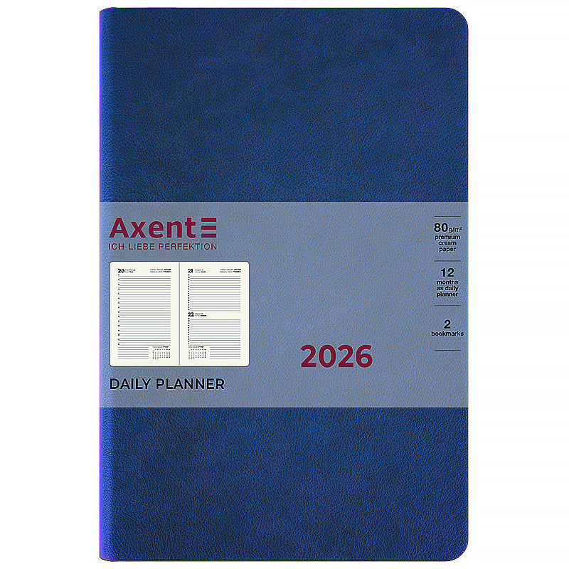 Ежедневник 2026 Axent Partner Soft Muse 8827-26-3-A, 145*210, синий
