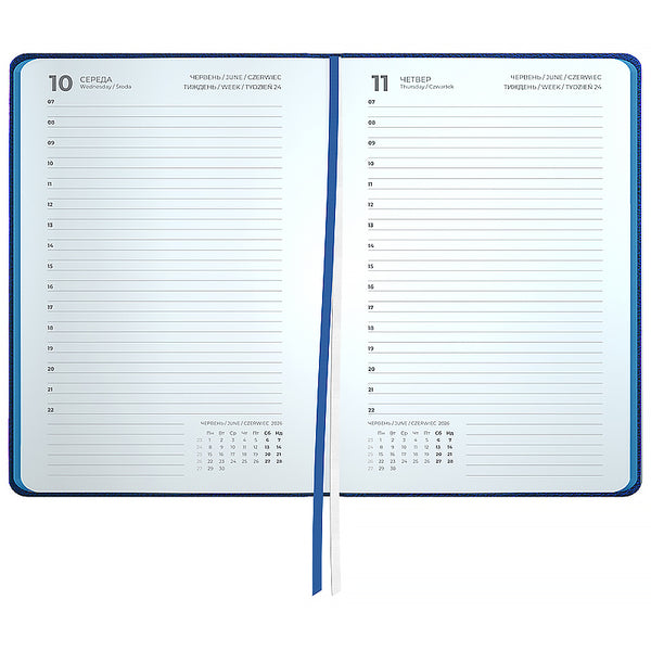 Ежедневник 2026 Axent Partner Soft Muse 8827-26-3-A, 145*210, синий