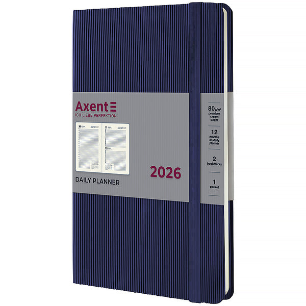 Ежедневник 2026 Axent Partner Lines 8815-26-02-A, 145*210, синий