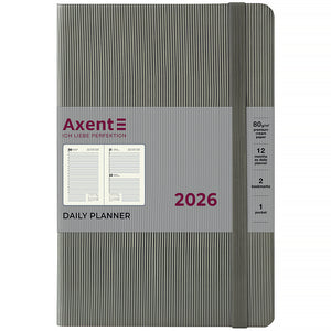 Ежедневник 2026 Axent Partner Lines 8815-26-03-A, 145*210, серый