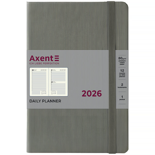 Ежедневник 2026 Axent Partner Lines 8815-26-03-A, 145*210, серый