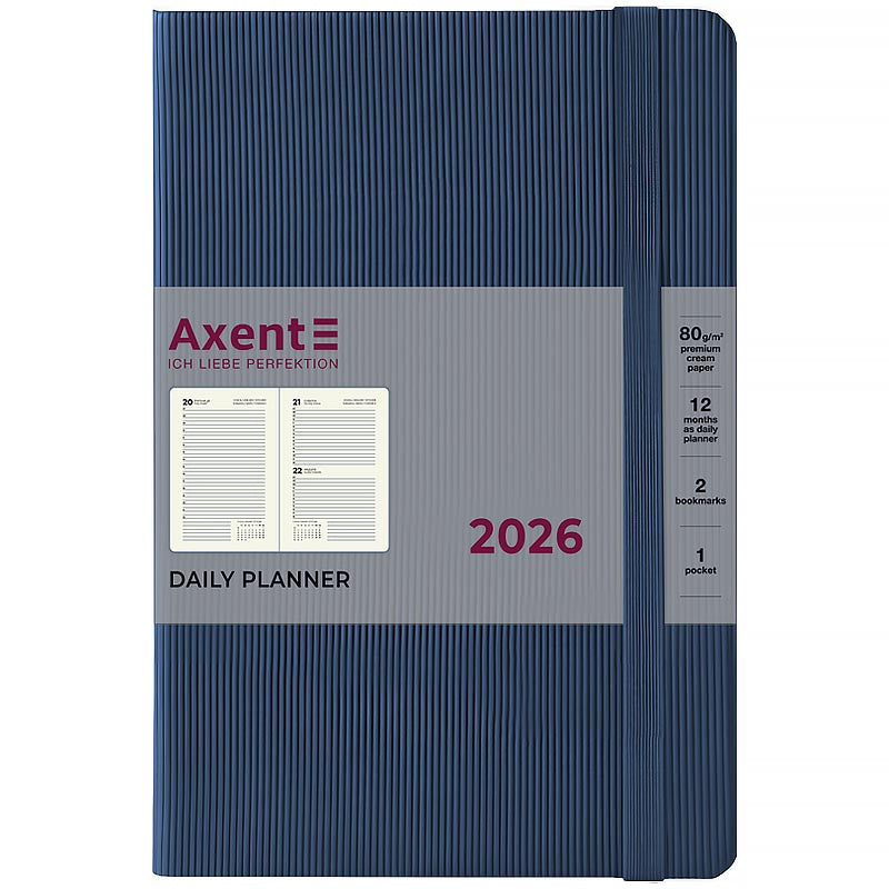 Ежедневник 2026 Axent Partner Lines 8815-26-48-A, 145*210, голубой