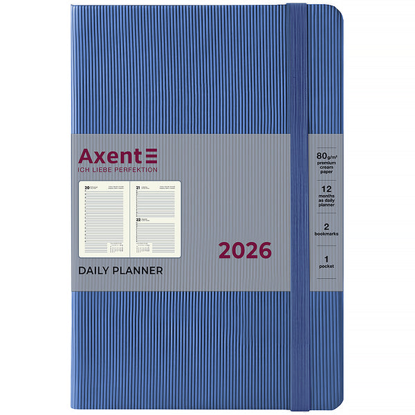 Ежедневник 2026 Axent Partner Lines 8815-26-48-A, 145*210, голубой