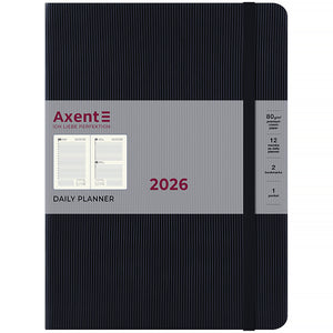 Ежедневник 2026 Axent Grand Lines 8831-26-01-A, 195*255, чёрный