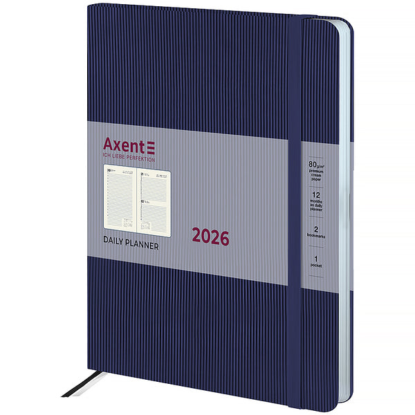 Ежедневник 2026 Axent Grand Lines 8831-26-02-A, 195*255, синий