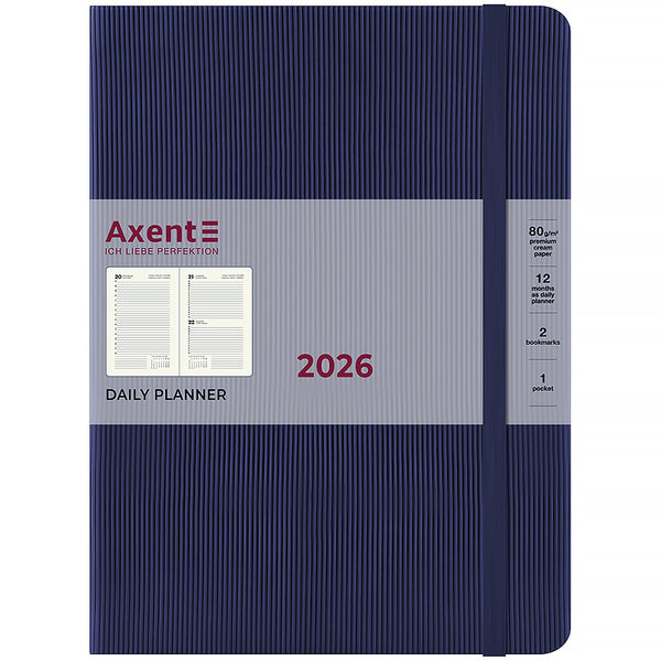 Ежедневник 2026 Axent Grand Lines 8831-26-02-A, 195*255, синий