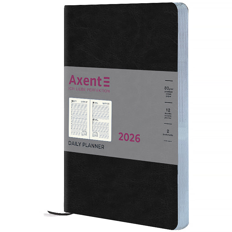 Щоденник 2026 Axent Partner City Soft 8821-26-01-A, 145*210, чорний
