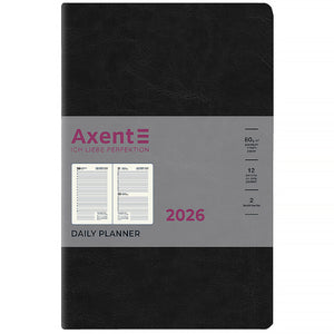 Щоденник 2026 Axent Partner City Soft 8821-26-01-A, 145*210, чорний