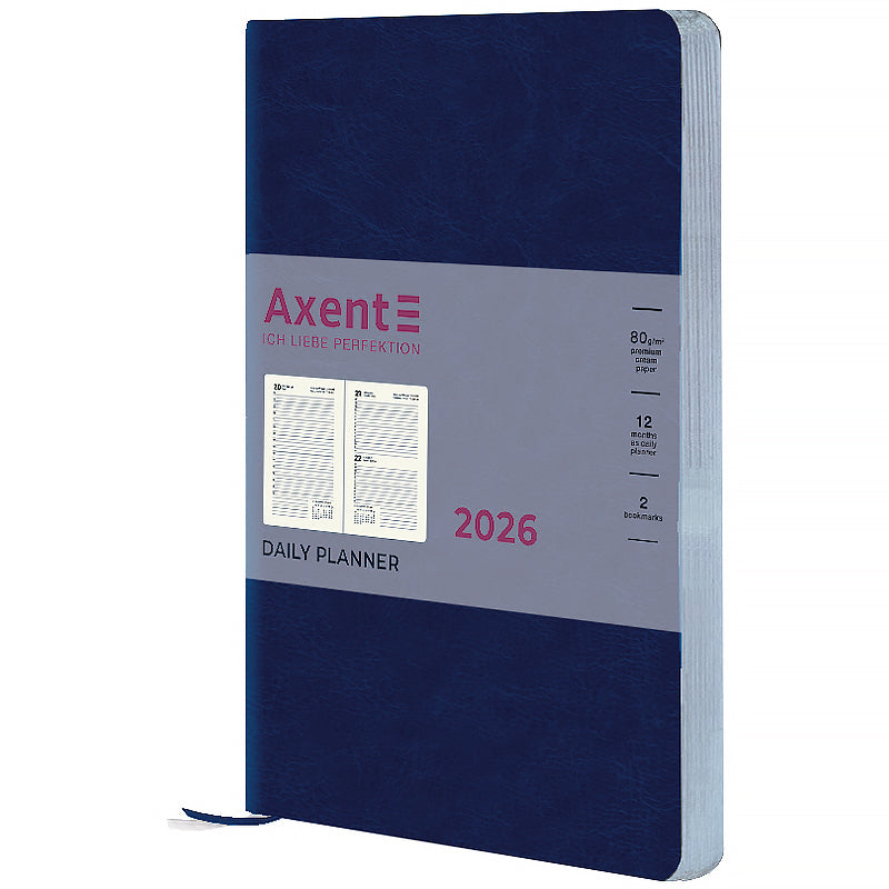 Щоденник 2026 Axent Partner City Soft 8821-26-02-A, 145*210, синій