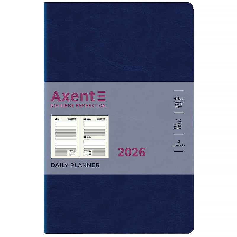 Щоденник 2026 Axent Partner City Soft 8821-26-02-A, 145*210, синій