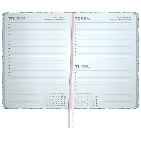 Ежедневник 2026 Axent Pocket Gentle Blossom 8902-26-3-A, 101*146