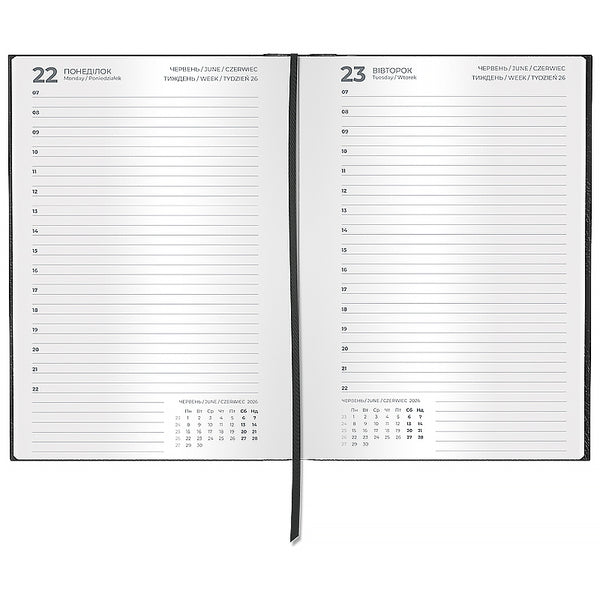 Ежедневник 2026 Axent Classic Style 8840-26-1-A, 145*210, с/т чёрный