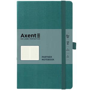 Книга записна Axent Partner 8201-63-A, 125x195 мм, 96 аркушів, клітинка, лазурна