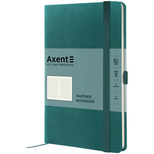 Книга записна Axent Partner 8201-63-A, 125x195 мм, 96 аркушів, клітинка, лазурна