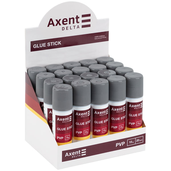 Клей-олівець PVP Axent Delta D7137, 15г