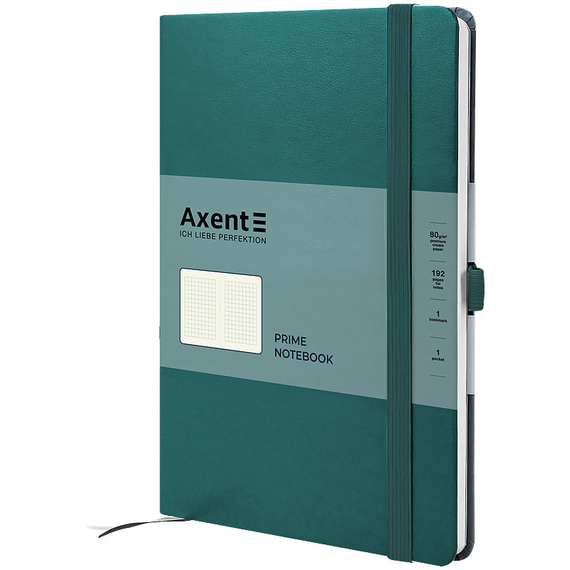 Книга записна Axent Partner Prime 8305-62-A, 145x210 мм, 96 аркушів, клітинка, лазурна