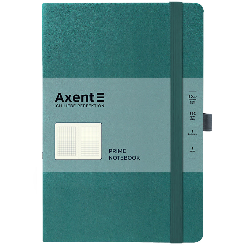 Книга записна Axent Partner Prime 8305-62-A, 145x210 мм, 96 аркушів, клітинка, лазурна