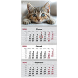 Календарь настенный квартальный 2026 Axent Cats 1 8803-26-13-A, 3 пружины