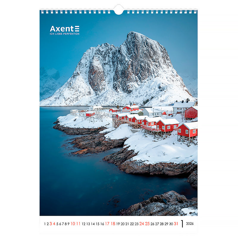 Календарь настенный 2026 Axent Landscapes 8804-26-1-A, А3