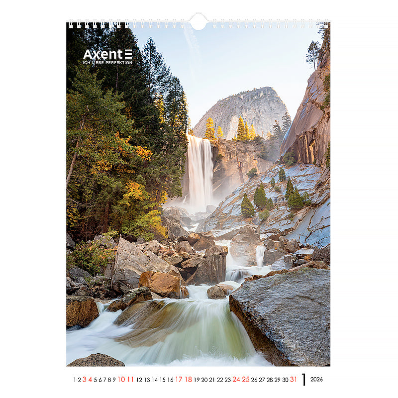 Календарь настенный 2026 Axent Landscapes 8804-26-2-A, А3