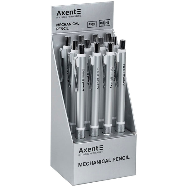 Олівець механічний Axent Pro AMP9030-34-А, HB, 0.5 мм, срібний