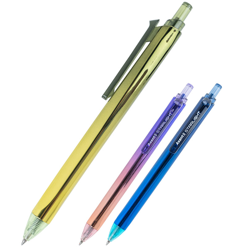 Ручка гелева автоматична Axent Starlight AG1127-02-A, 0.5 мм, синя