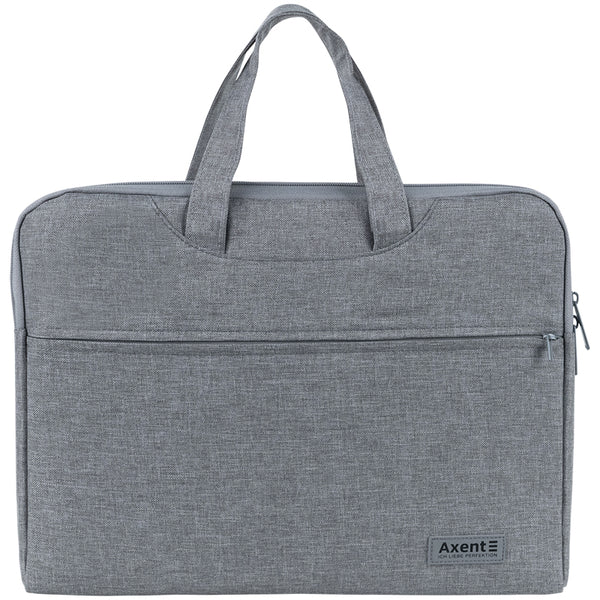 Сумка для документів текстильна Axent 1632-01-A,  А4, 1 відділ, світло-сіра