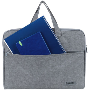 Сумка для документів текстильна Axent 1632-01-A,  А4, 1 відділ, світло-сіра
