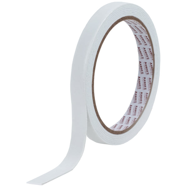 Стрічка клейка двостороння Axent 3113-A, 12 мм х 2 м, спінена, в індивідуальному пакуванні