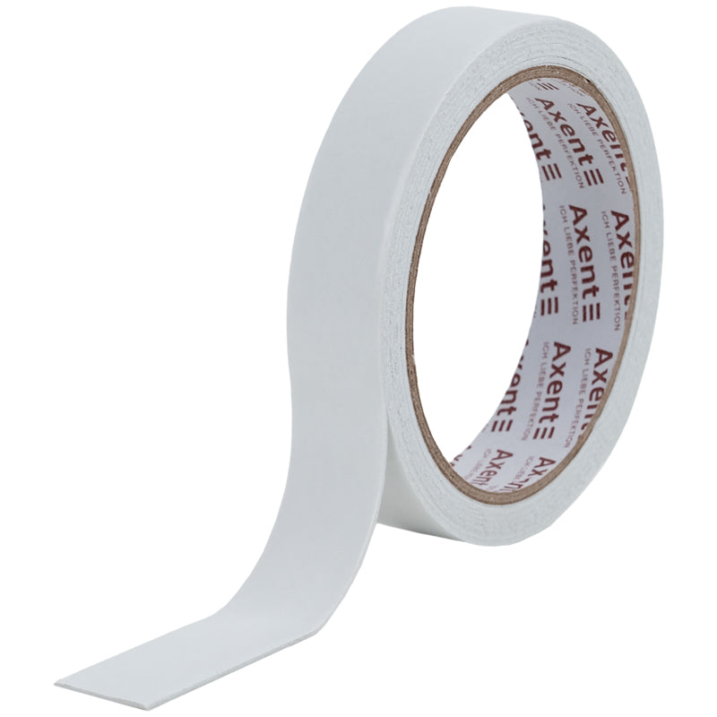 Стрічка клейка двостороння Axent 3115-A, 24 мм х 2 м, спінена, в індивідуальному пакуванні