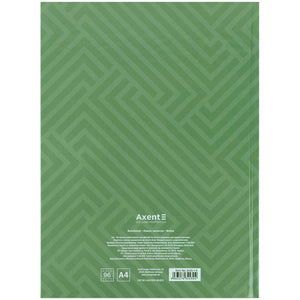 Книга записна Axent Pattern 8425-1-A, А4- 203*273 мм, 96 аркушів, клітинка, зелена