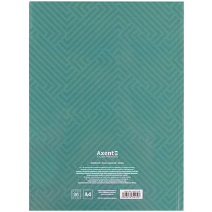 Книга записна Axent Pattern 8425-3-A, А4- 203*273 мм, 96 аркушів, клітинка, бірюзова