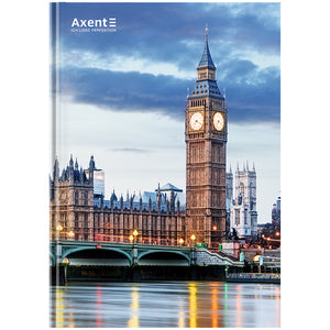 Книга записна Axent City London 8425-5-A, А4- 203*273 мм, 96 аркушів, клітинка