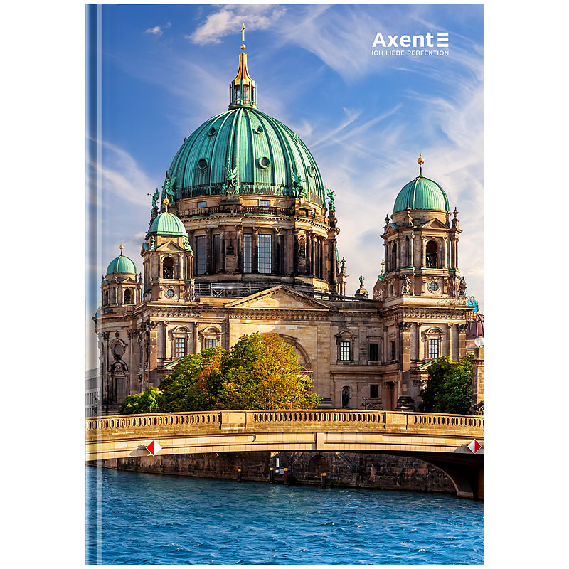 Книга записна Axent City Berlin 8425-6-A, А4- 203*273 мм, 96 аркушів, клітинка