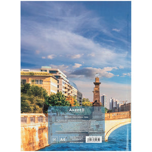 Книга записна Axent City Berlin 8425-6-A, А4- 203*273 мм, 96 аркушів, клітинка