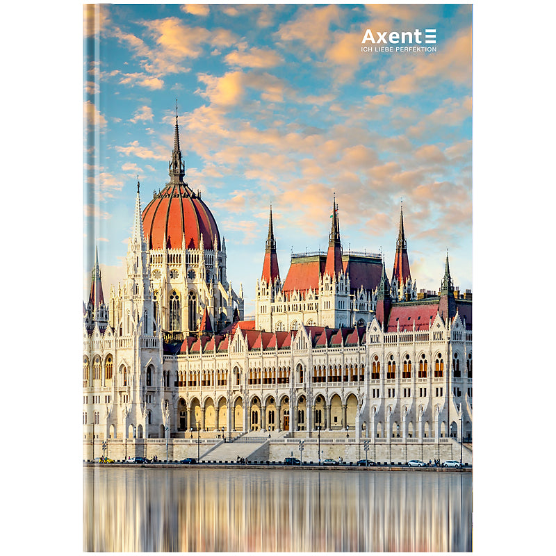 Книга записна Axent City Budapest 8425-8-A, А4- 203*273 мм, 96 аркушів, клітинка