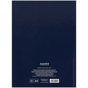 Книга записна Axent One color 8426-3-A, А4- 203*273 мм, 96 аркушів, клітинка, синя