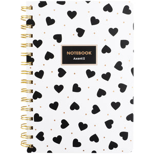 Блокнот на спiралi Axent Olga Selyshcheva, Spring 8470-1-A-OS, А5, 80 аркушів, клітинка, тверда обкладинка