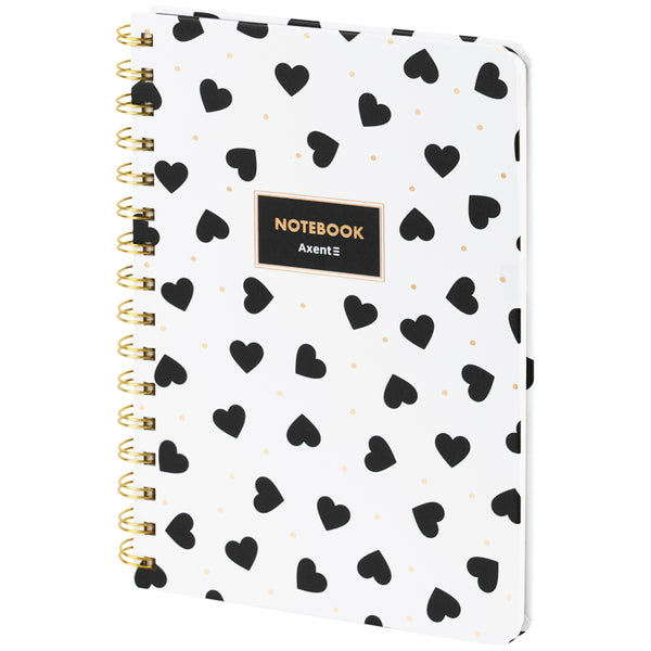 Блокнот на спiралi Axent Olga Selyshcheva, Spring 8470-1-A-OS, А5, 80 аркушів, клітинка, тверда обкладинка