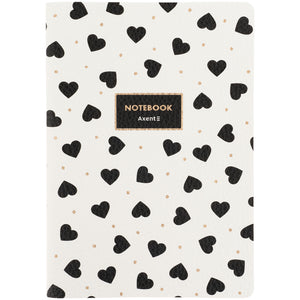 Книга записна Axent Partner Black&White 8710-7-A, A5, 60 аркушів, клітинка