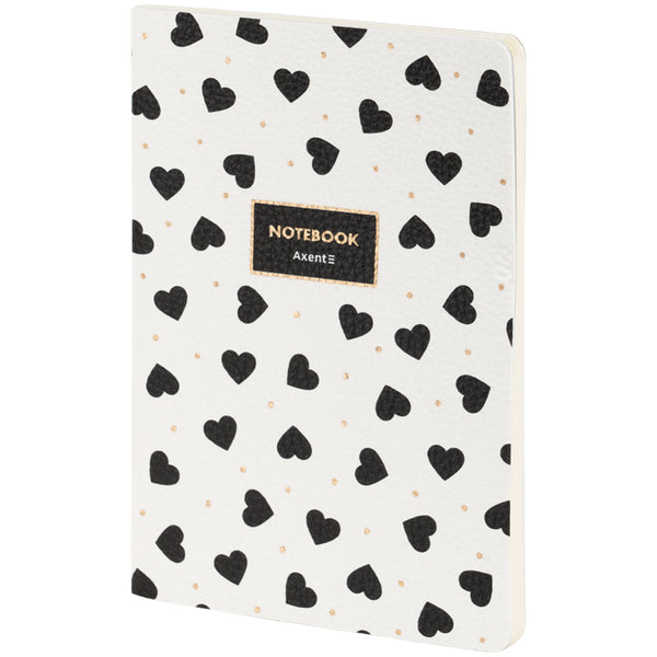 Книга записна Axent Partner Black&White 8710-7-A, A5, 60 аркушів, клітинка