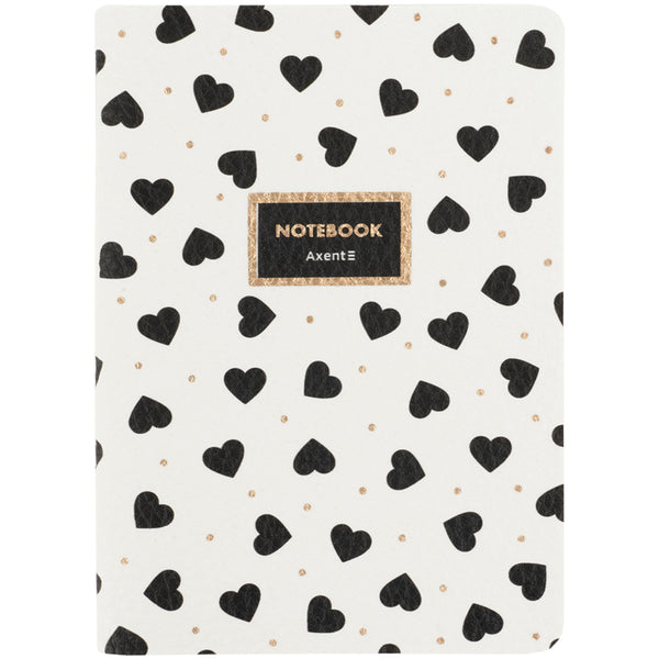 Книга записна Axent Partner  Black&White 8711-7-A, A6, 60 аркушів, клітинка