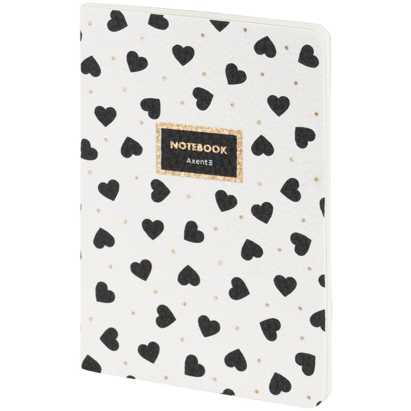 Книга записна Axent Partner  Black&White 8711-7-A, A6, 60 аркушів, клітинка