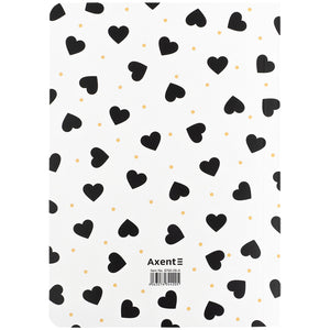 Книга записна Axent Black&White 8700-26-A, A5, 80 аркушів, клітинка