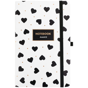 Книга записна Axent Partner Black&White 8621-10-A, 125×195 мм, 96 аркушів, клітинка