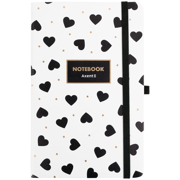 Книга записна Axent Partner Black&White 8621-10-A, 125×195 мм, 96 аркушів, клітинка