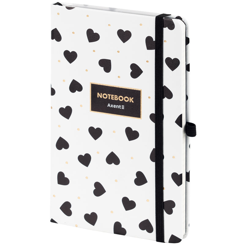 Книга записна Axent Partner Black&White 8621-10-A, 125×195 мм, 96 аркушів, клітинка
